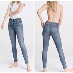 RAG & BONE Nina High Rise Skinny Button Fly Jeans Fire Island Wash Women's 28‎